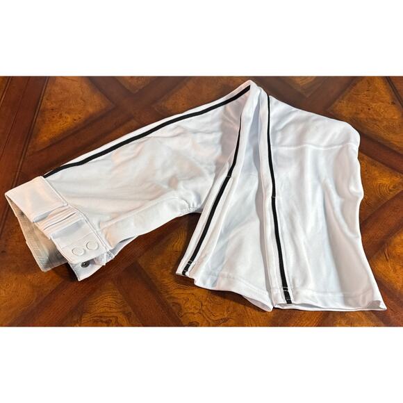 Baseball Pants Adult Small Open Bottom Loose Fit White Black Champro - Picture 9 of 16